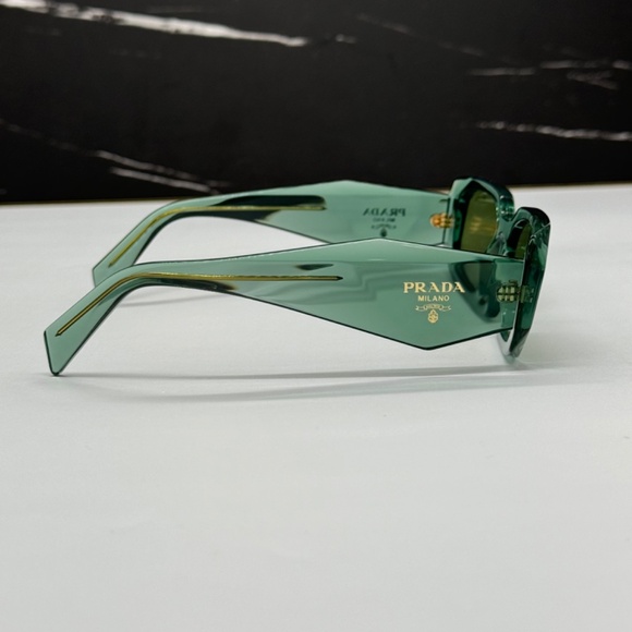 NEW SPR 17W 11R10E PRADA SQUARE PR 17WS 11R10E GREEN PR17WS WOMEN SUNGLASSES - Picture 11 of 14